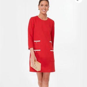Red Tuckernuck shift dress.